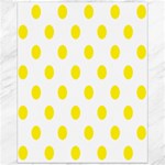 Polka Dots - Canary Yellow on White Canvas 16  x 20 