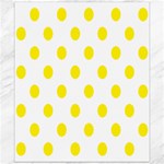 Polka Dots - Canary Yellow on White Canvas 20  x 24 