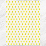 Polka Dots - Canary Yellow on White Canvas 36  x 48 