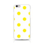 Polka Dots - Canary Yellow on White Apple iPhone 6/6S Silicone Case (Transparent)