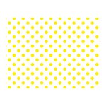 Polka Dots - Canary Yellow on White Double Sided Flano Blanket (Mini)
