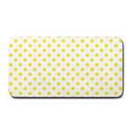 Polka Dots - Canary Yellow on White Medium Bar Mat