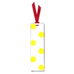 Polka Dots - Canary Yellow on White Small Book Mark
