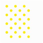 Polka Dots - Canary Yellow on White Small Garden Flag (Two Sides)