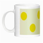 Polka Dots - Canary Yellow on White Night Luminous Mug