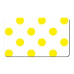 Polka Dots - Canary Yellow on White Magnet (Rectangular)