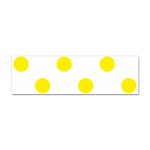 Polka Dots - Canary Yellow on White Sticker Bumper (10 pack)