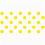 Polka Dots - Canary Yellow on White 4  x 8  Photo Cards