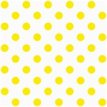 Polka Dots - Canary Yellow on White ScrapBook Page 8  x 8 