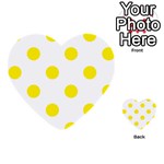 Polka Dots - Canary Yellow on White Multi-purpose Cards (Heart)