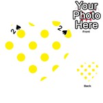 Polka Dots - Canary Yellow on White Playing Cards 54 (Heart)