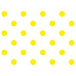 Polka Dots - Canary Yellow on White Birthday Cake 3D Greeting Card (7x5)