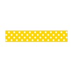 Polka Dots - White on Gold Yellow Flano Scarf (Mini)