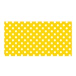 Polka Dots - White on Gold Yellow Satin Wrap