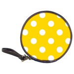 Polka Dots - White on Gold Yellow Classic 20-CD Wallet