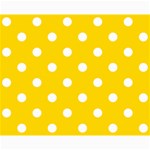 Polka Dots - White on Gold Yellow Collage 8  x 10 