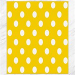 Polka Dots - White on Gold Yellow Canvas 8  x 10 