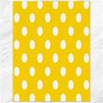 Polka Dots - White on Gold Yellow Canvas 12  x 16 