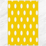 Polka Dots - White on Gold Yellow Canvas 12  x 18 