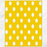 Polka Dots - White on Gold Yellow Canvas 16  x 20 