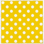 Polka Dots - White on Gold Yellow Canvas 20  x 20 