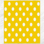 Polka Dots - White on Gold Yellow Canvas 20  x 24 