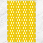Polka Dots - White on Gold Yellow Canvas 24  x 36 