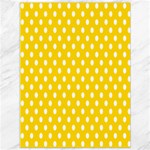 Polka Dots - White on Gold Yellow Canvas 36  x 48 