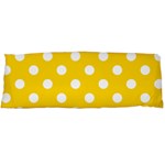 Polka Dots - White on Gold Yellow Body Pillow Case (Dakimakura) (One Side)