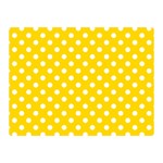 Polka Dots - White on Gold Yellow Double Sided Flano Blanket (Mini)