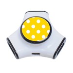 Polka Dots - White on Gold Yellow Portable USB Hub (One Side)