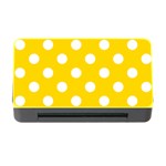 Polka Dots - White on Gold Yellow Memory Card Reader with CF