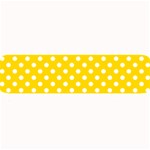 Polka Dots - White on Gold Yellow Medium Bar Mat