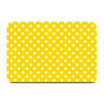 Polka Dots - White on Gold Yellow Plate Mat