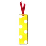 Polka Dots - White on Gold Yellow Small Book Mark