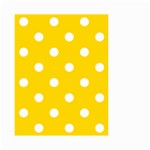Polka Dots - White on Gold Yellow Small Garden Flag (Two Sides)
