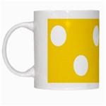 Polka Dots - White on Gold Yellow White Mug