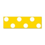 Polka Dots - White on Gold Yellow Sticker Bumper (10 pack)