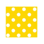 Polka Dots - White on Gold Yellow Greeting Card 5  x 7 