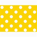 Polka Dots - White on Gold Yellow 5  x 7  Photo Cards
