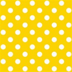 Polka Dots - White on Gold Yellow ScrapBook Page 8  x 8 