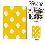 Polka Dots - White on Gold Yellow Multi-purpose Cards (Rectangle)
