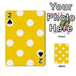 Polka Dots - White on Gold Yellow Playing Cards 54 Designs