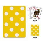 Polka Dots - White on Gold Yellow Playing Cards Single Design