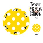 Polka Dots - White on Gold Yellow Playing Cards 54 (Round)