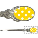 Polka Dots - White on Gold Yellow Letter Opener