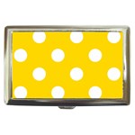 Polka Dots - White on Gold Yellow Cigarette Money Case