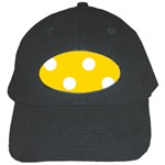 Polka Dots - White on Gold Yellow Black Cap