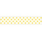 Polka Dots - Gold Yellow on White Flano Scarf (Large)