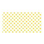 Polka Dots - Gold Yellow on White Satin Wrap